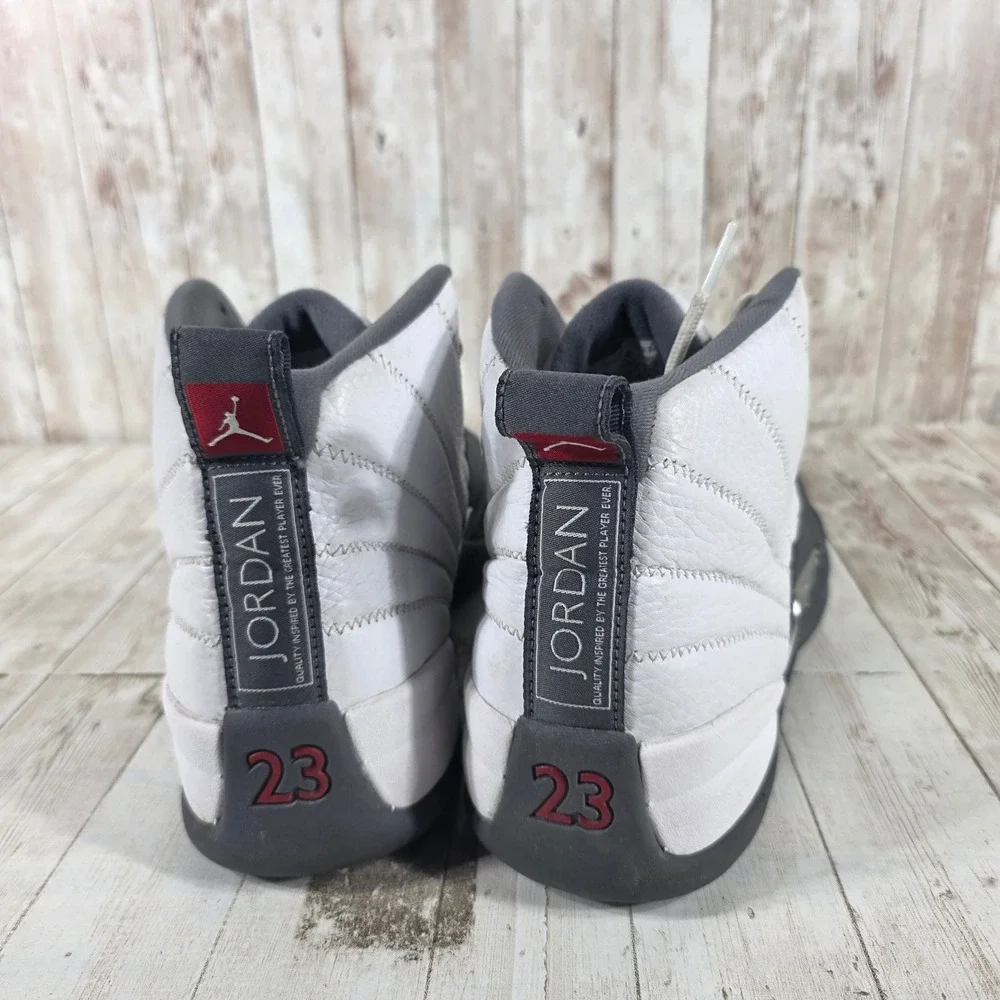Jordan 12 Retro White Dark Grey Mens Size 13 Sneakers 130690-160 2019 Basketball